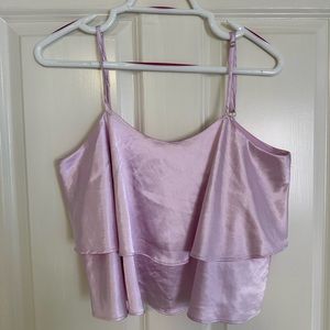 Pink sleeveless crop top